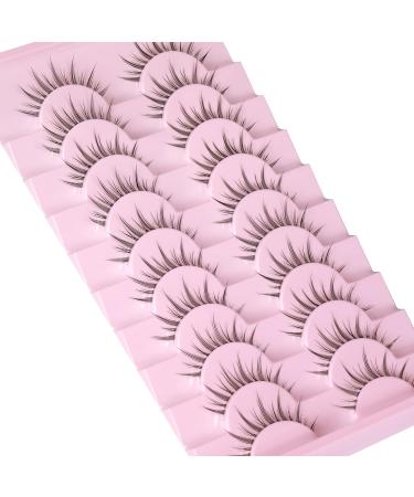 Wiwoseo 3D False Eyelashes - Japanese Spiky & Wispy Lashes, 16MM, 10 Pairs - Buy Online on GoSupps.com