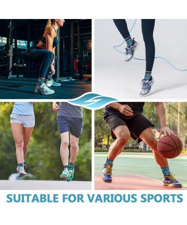 Professional Ankle Support Brace 2 Pack Breathable Plantar Fasciitis Socks Anti-Slip Ankle Compression Sleeve Socks for Joint Pain Ligament Damage Sprained Ankle Achilles Tendonitis Sports M Blue(Pair) - Buy Online on GoSupps.com