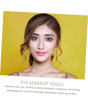 Gogogmee 4 Pairs Halloween Eyeliner Stickers Girl Stickers Hollow-out Eyeshadow Stickers Winged Eyeliner Pvc - Buy Online on GoSupps.com