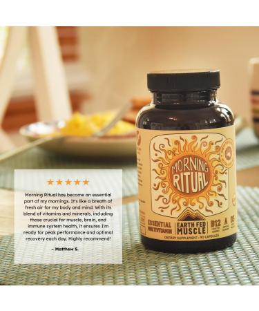 Earth Fed Muscle Morning Ritual Multivitamin for Women Supports General Health & Wellness - Multivitamin with Iron for Immune & Heart Support Daily Vitamin for Women - 30 Day Supply 60 Capsules - Buy Online on GoSupps.com