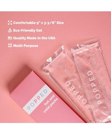 Popped Reusable Hot & Cold Packs - Postpartum Perineal Ice Pack for Pain Relief - 2 Gel Packs for Hemorrhoids & Cramping - Buy Online on GoSupps.com