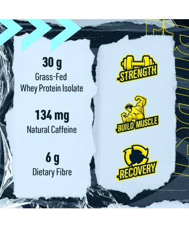 Blue Star Nutraceuticals SHAKE ONE - Grass Fed Whey Protein Isolate Coffee Fusion Natural Caffeine Fibre MCT Oil | Fuel Your Morning - 30g protein per serving - 21 Servings (Double Chocolate) - Buy Online on GoSupps.com