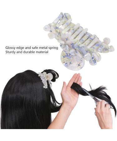 HUSHUI Hair Claw Clips Non Slip Flower Claw Clips Elegant Flower Design Spring Claw Clip for Women and Girls Thin Thick Hair (Light Blue) - Buy Online on GoSupps.com