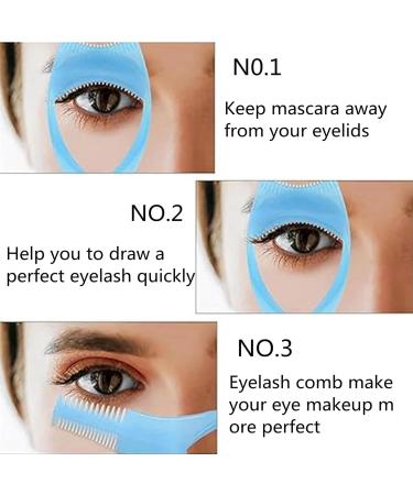 3 In1 Eyelashes Tools Mascara Shield Applicator Guard Mascara Shield Applicator Eyelash Brush Curler Guide Applicator Comb Makeup Tool False Lash Clip Eyelashes Applicator Tool Plastic Eyelashes Comb - Buy Online on GoSupps.com