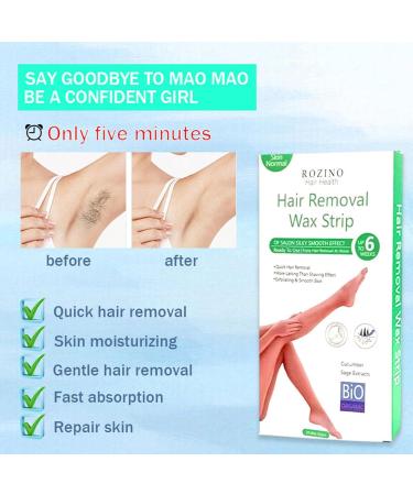 Hair Removal Wax Strips - 20 Durable Washable Waxing Sheets for Face & Body | Unisex Hair Remover for Arms Legs & More - Buy Online on GoSupps.com