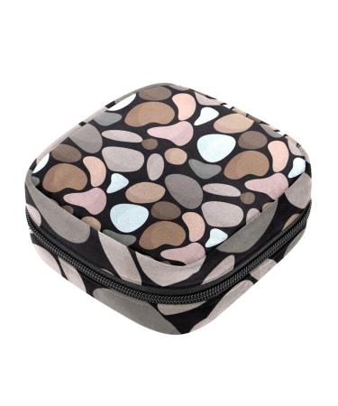 Cobblestones print sanitary napkin storage bag menstruation pad bag pocket portable menstrual cup pocket with zipper for teenage girls women women women