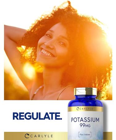 Potassium 99mg with Iodine | 500 Vegetarian Tablets | Non-GMO & Gluten Free by Carlyle - Buy Online on GoSupps.com