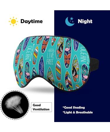 Stylish Phrase Surfboards Sleep Mask - Adjustable Strap, Light Blocking Eye Cover for Men and Women - Buy Online on GoSupps.com