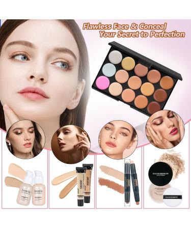 Premium Makeup Kit for Women & Teens | Full Color Makeup Set with Eyeshadow Foundation & Lipgloss - Perfect Gift for All Occasions - Buy Online on GoSupps.com