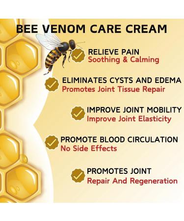 Bee Venom Cream - Bee Venom Joint Care Cream - Bee Venom Pain Relief Cream - Bee Venom Advanced Joint Cream for Waist Back Hand Feet Leg - Natural Bee Venom Bone Cream - Muscle Rub Pain Relief Cream - Buy Online on GoSupps.com