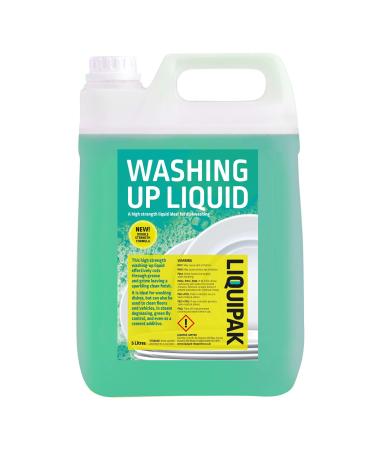 Liquipak Washing Up Liquid Refill Concentrated Removes Tough Stains 5 Litres 5 l (Pack of 1)