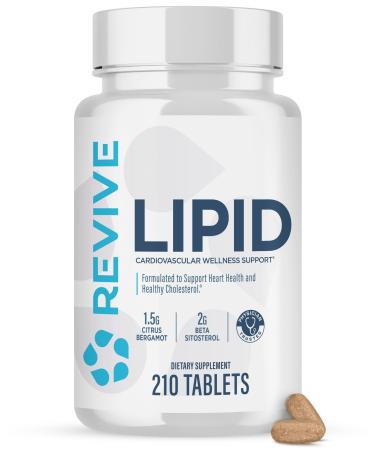 Revive MD Lipid Support Formula - Supplement Helps Maintain Healthy Cholesterol Levels Endothelial Health & Triglyceride Levels - Beta Sitosterol Citrus Bergamot & Pantethine (30 Servings)