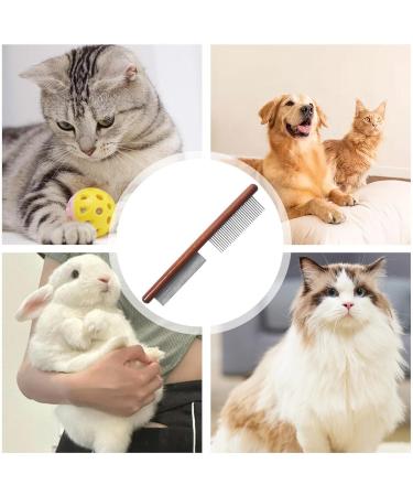 SHZONS Fine Tooth Comb for Dandruff - Stainless Steel Dandruff Removal Comb Dog Flea Comb | Lice Brush Comb with Wood Handle Fine Tooth Dandruff Remover for Home Shops - Buy Online on GoSupps.com