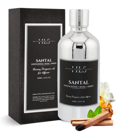 Santal Essential Oil for Diffuser Luxury Sandalwood & Musk Blend (3.4 Fl Oz) - Made in USA Aromatherapy Oil - Buy Online on GoSupps.com