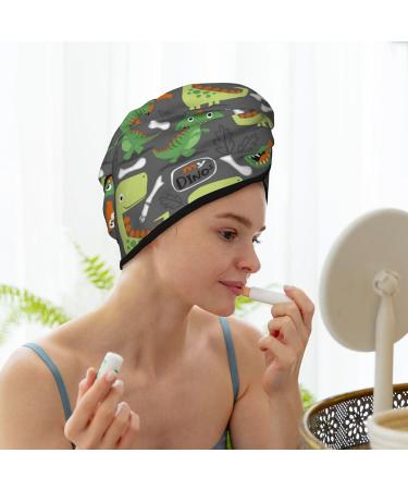 Buy Cartoon Dinosaurs Hair Towel Wrap | Quick Drying Turban for Effortless Hair Care - Buy Online on GoSupps.com
