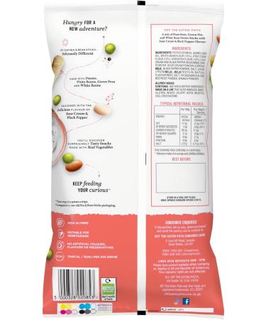 Off the Eaten Path Sour Cream & Pepper Bean Sticks 100g - Crunchy Snack with a Tangy Twist - Buy Online on GoSupps.com