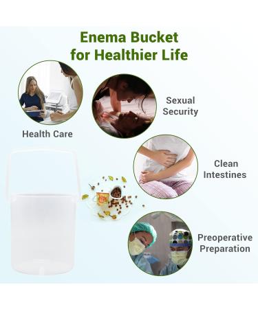 Topquafocus 2L Klistier Bucket Set | Leak-Proof Plastic Enema Irrigator for Intestinal Cleansing | 6-Piece Shower Head Included - International Shipping Available - Buy Online on GoSupps.com