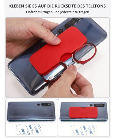 KOOSUFA B gellose Reading Glasses for Men & Women - Compact Light Slim Travel Aids in Red - Available in 1.0 to 3.5 Magnification - Buy Online on GoSupps.com
