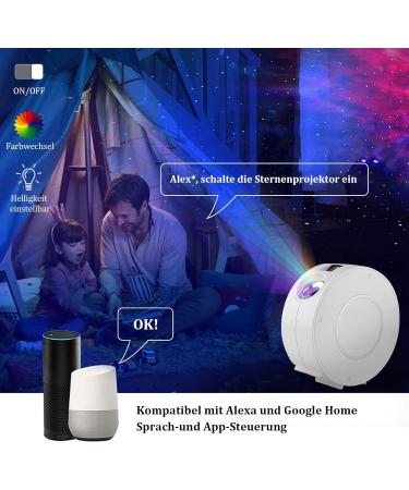 Buy NIGECUE LED Smart Star Projector | 3D Galaxy Home Projector with App & Voice Control | Works with Alexa & Google Assistant | Perfect for Kids' Bedrooms & Home Cinema - Buy Online on GoSupps.com