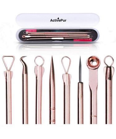 Blackhead Remover Pimple Extractor Tool Kit - Best Acne Treatment for Face and Nose - 4 PCS Electroplated Set with Case - Buy Online on GoSupps.com