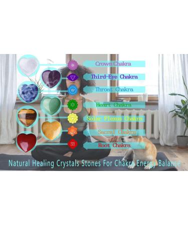 Xianvxi 3PC Healing Crystals Set: Rose Quartz Green Aventurine & Clear Quartz Heart Stones - Large Gemstones for Positive Energy - Buy Online on GoSupps.com