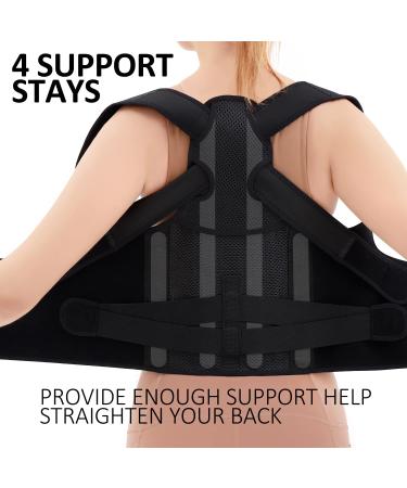 Dr. Pure Back Brace Posture Corrector for Men and Women - Adjustable Support Belt for Upper and Lower Back Straightening - Medium Size 34-41 inch - Buy Online on GoSupps.com