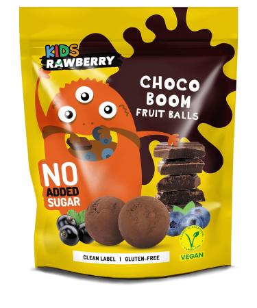RAWBERRY Children's Cocoa Fruit Balls - No Added Sugar Gluten Free Vegan Snack (8 x 50 g) | Healthy International Shipping - Buy Online on GoSupps.com