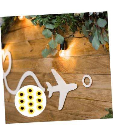 Alipis 10Pcs craft sunflowers flower head DIY garland sunflowers for crafts Ornament artificial flower headgear crafts Accessories decorate fabric sunflowers for crafts wedding Yellow 6x6cm - Buy Online on GoSupps.com