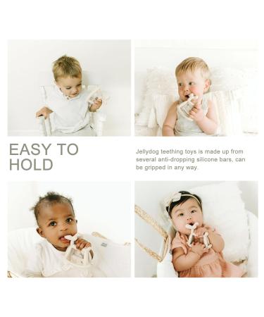 Miraloop Bite Ring for Babies | Jellydog Dental Aid | Food-Safe Silicone Odorless & Safe for Infants 3+ Months - Prevents Suffocation - Buy Online on GoSupps.com