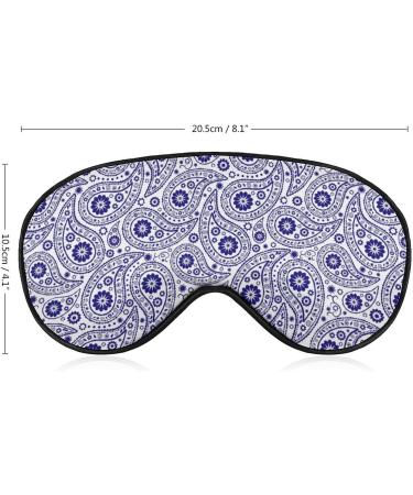 Buy Blue and White Paisley Sleep Mask for Women | Adjustable Eye Shades with Elastic Strap - Relax in Comfort - Buy Online on GoSupps.com