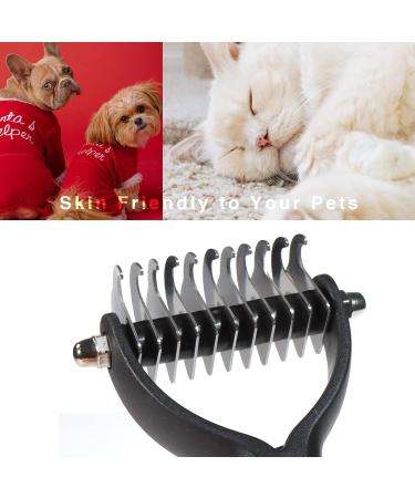 Dog Brush Dematting and Shedding Brush Undercoat Rake Comb for Dogs and Cats Pet Grooming Tool with Double Sided for Removes Knots and Tangled Hair Blue - Buy Online on GoSupps.com