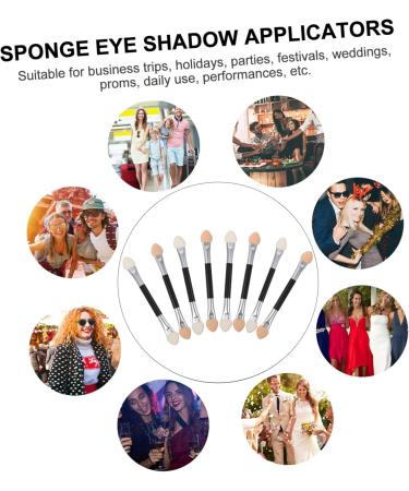 Beavorty Eyeshadow Brush 20pcs Latex Eye Shadow Stick Make up Sponges for Face Disposable Makeup Makeup Applicators Eye Makeup - Buy Online on GoSupps.com