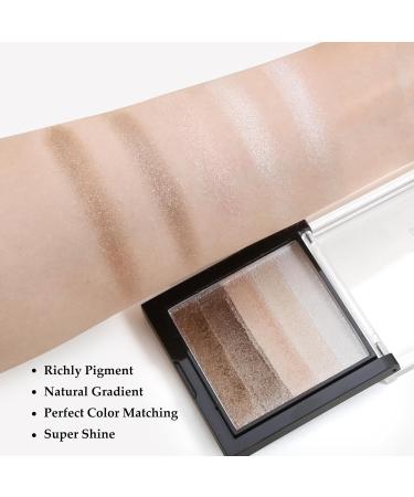 5 Colors Glitter Eyeshadow Palette - Highly Pigmented Shimmer Shades for Stunning Eye Looks - Buy Online on GoSupps.com