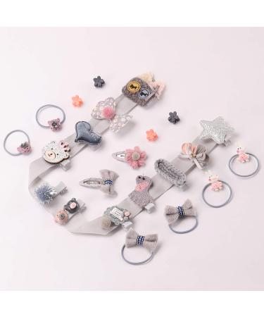 Seatecks 24-Piece Girl Hair Clips Set - Bowknot & Flower Hairpins in Gift Box - Perfect Pink Hair Accessories for Little Girls - Buy Online on GoSupps.com