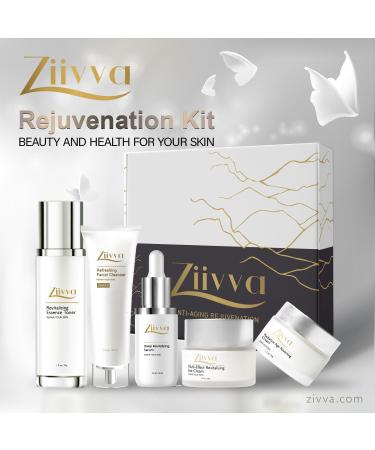 5-Piece Rejuvenation Kit: Complete Anti-Aging Skincare Set - Cleanser Toner Serum Cream & Eye Cream for Radiant Youthful Skin - International Shipping Available - Buy Online on GoSupps.com