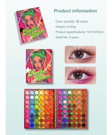 Modern Girl 96-Color Eyeshadow Palette | KEVIN&COCO | Non-Smudge Water-Resistant Perfect for Every Occasion - Buy Online on GoSupps.com