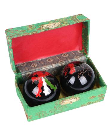 Beaupretty 2st Chinese massage ball Chinese+balls+for+hand+40mm manual massage devices health balls Baoding balls train healthcare massage ball China 4.50x4.50cm as shown