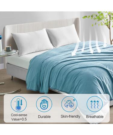 Shop Ailemei Cooling Blanket for Hot Sleepers - Breathable JadeFaser Summer Throw | XL 50x70 | Heat Transfer & Night Sweat Relief - Buy Online on GoSupps.com