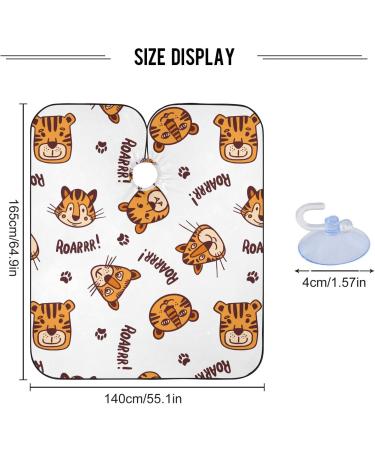 Waterproof Barber Cape - Funny Tiger & Cheetah Haircut Bib for Men & Women | Stylish Hair Cutting Cape for Professional & Home Use - Buy Online on GoSupps.com