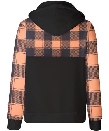 Ganfancp Women's Plaid Print Turtleneck Sweatshirt - Orange XX-Large - Buy Online on GoSupps.com