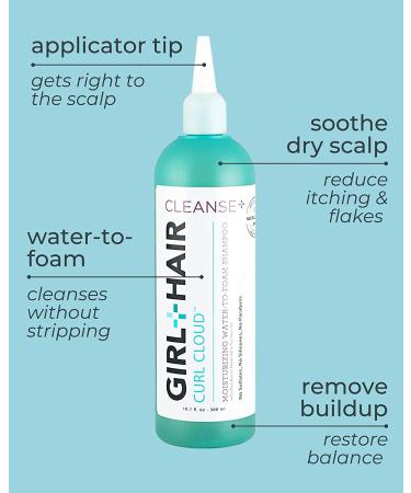 GIRL+HAIR Moisturizing Shampoo and Conditioner Set - 2x 10.1 fl.oz - Hydrate Dry Hair, Reduce Frizz, Vegan Formula - Color Safe, No Silicones or Parabens - Buy Online on GoSupps.com