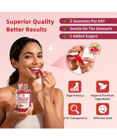 2 Pack Lukaree Liver Cleanse Detox & Repair Gummies | Sugar-Free Milk Thistle Supplement w/Artichok & L-Glutathione - Ultra-Concentrated Herbal Liver Support for Men & Women -Vegan 60 Count - Buy Online on GoSupps.com