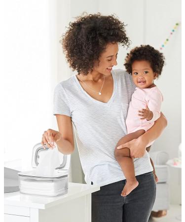 Skip Hop Wipes Dispenser  Nursery Style  Clear/White Wipes Holder - Buy Online on GoSupps.com