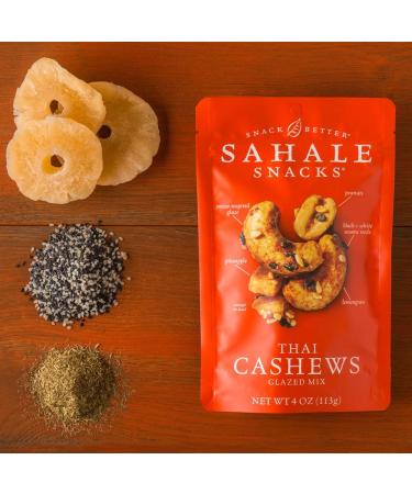 Sahale Snacks Thai Cashews Glazed Mix - 4 Oz (Pack of 6) | Gourmet Nuts Snack - Buy Online on GoSupps.com