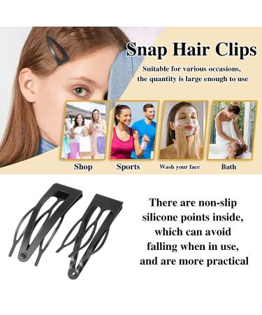 36 Pcs Double Grip Black Hair Barrettes | Nonslip Snap Hair Clips for Women & Girls - Salon Quality Metal Hair Accessories - Buy Online on GoSupps.com