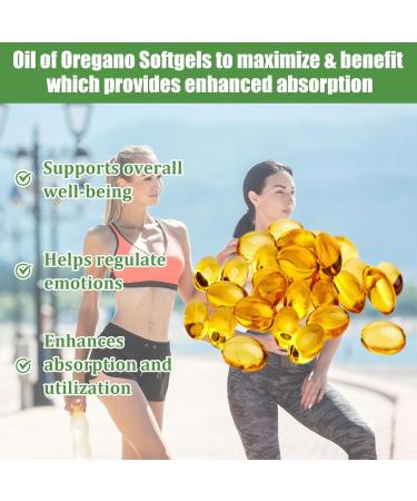 Oil of Oregano with Black Seed Oil 2 in 1 Organic Oregano Capsules for Immune Support & Overall Wellness Non-GMO Gluten Free 300 Softgel - Buy Online on GoSupps.com