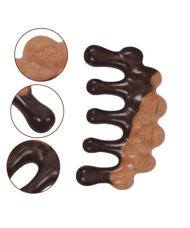 Wooden Massage Comb for Scalp - Wide Tooth Hair Comb for Relaxation & Wellness | Healeved | 10.00x5.50x2.00cm - Buy Online on GoSupps.com