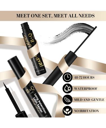 Lash Bond & Seal Kit for DIY Eyelash Extensions - Waterproof, Long Lasting 10ml Black Glue + 5ml Seal - Buy Online on GoSupps.com