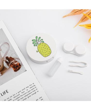 Cute Pineapple Contact Lens Travel Kit | Portable Contact Box with Mirror | Ideal for Daily Outdoor Use - Buy Online on GoSupps.com
