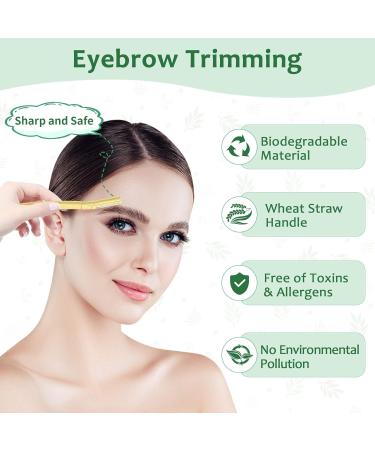 HEYMKGO Biodegradable Eyebrow Razor for Women - Easy Dermaplaning Tool for Exfoliating & Smoothing Face Hair - Buy Online on GoSupps.com